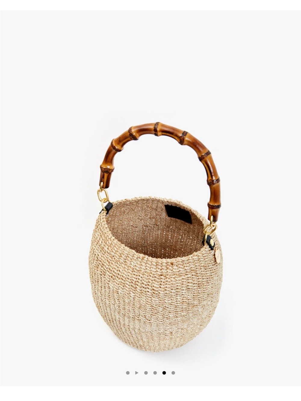 Clare V Pot de Miel with Bamboo Handle PLUS EXTRA Leather Strap - Picture 6 of 6